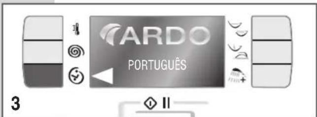 Ardo FLSO125D - COMO MUDAR O IDIOMA DO DISPLAY: - 2