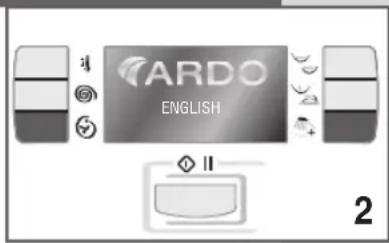Ardo FLSO125D - ÄNDERN DER SPRACHE DER DISPLAYMELDUNGEN: - 1