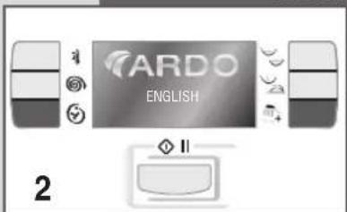 Ardo FLSO125D - HOW TO CHANGE THE DISPLAY LANGUAGE: - 1