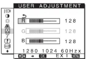 SONY SDM976D - Jemné doladěné teploty barev (USER ADJUSTMENT) - 1