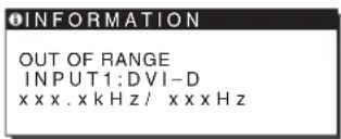 SONY SDM976D - Če se na zaslonu prikaže OUT OF RANGE - 1