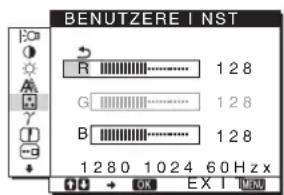 SONY SDM976D - Feineinstellen der Farbtemperatur (BENUTZEREINST) - 1