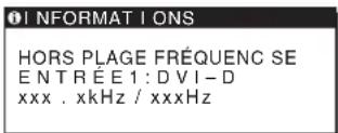 SONY SDM976D - Si I'indication HORS PLAGE FREQUENCES apparait sur I'ecran - 1