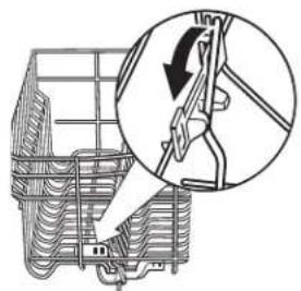 KITCHENAID KUDE70FXSS - To adjust the fold-down tines: - 1