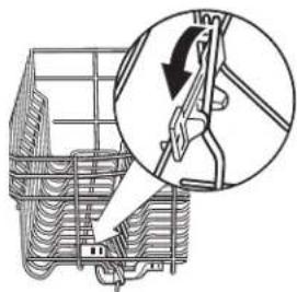 KITCHENAID KUDE70FXSS - Pour ajuster les tiges pliables: - 1