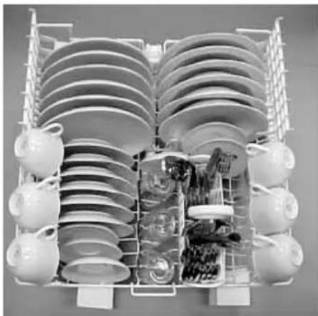 FAGOR VFE25S - - Comment placer la vaisselle dans les paniers. - 5