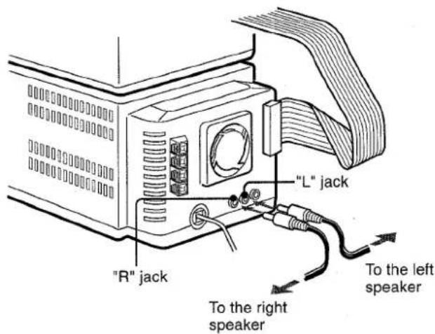 AIWA XRM75 - Connect the speaker cords to the tuner/amplifier unit. - 1