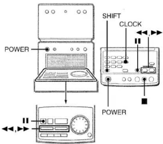 AIWA XRM75 - SETTING THE CLOCK - 1