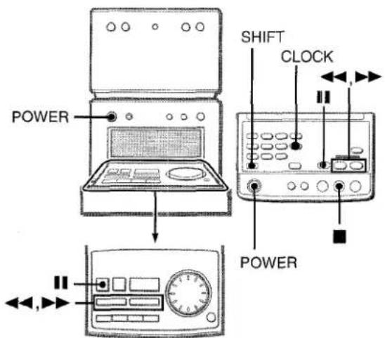 AIWA XRM75 - AJUSTE DEL RELOJ - 1