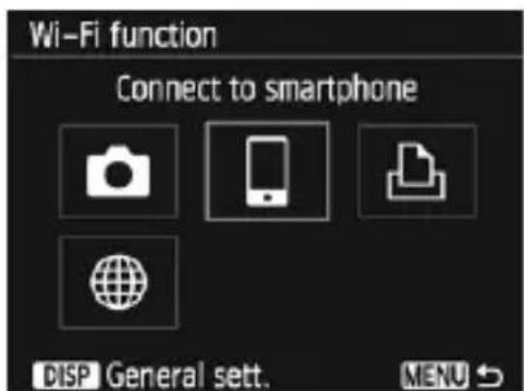 CANON EOS Rebel T7 - Select [Wi-Fi function]. - 1