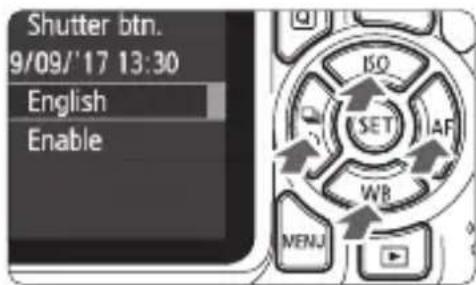 CANON EOS Rebel T7 - Under the [42] tab, select [Language]. - 1