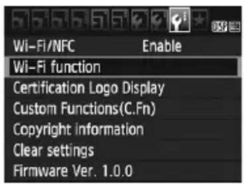 CANON EOS Rebel T7 - Select [Enable]. - 1