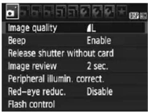 CANON EOS Rebel T7 - Menu Setting Procedure - 1