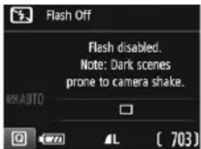 CANON EOS Rebel T7 - Disabling Flash - 2