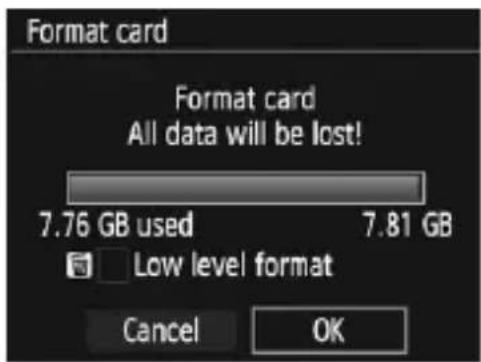 CANON EOS Rebel T7 - Select [Format card]. - 1