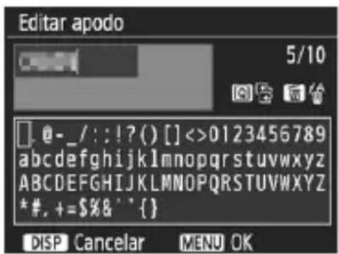 CANON EOS Rebel T7 - Manejo del teclado virtual - 1