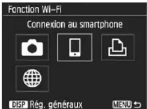 CANON EOS Rebel T7 - Sélectionnez [Fonction Wi-Fi]. - 1