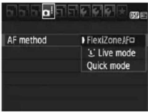 CANON EOS Rebel T7 - Selecting the AF Method - 1