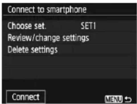 CANON EOS Rebel T7 - Select []. - 1
