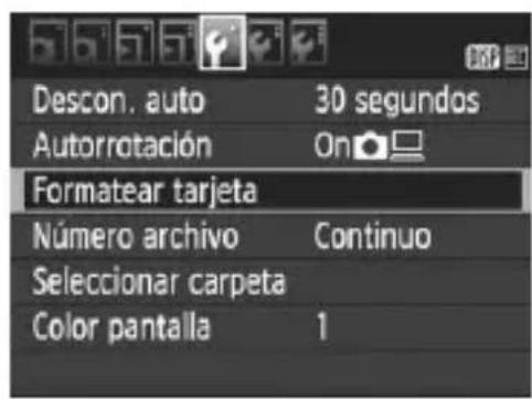 CANON EOS Rebel T7 - MENU Formateado de la tarjeta - 2