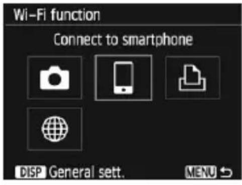 CANON EOS Rebel T7 - Select [Wi-Fi function]. - 1