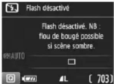 CANON EOS Rebel T7 - Désactivation du flash - 2