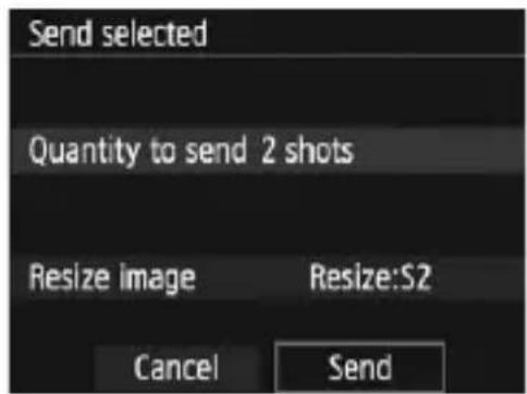 CANON EOS Rebel T7 - Select [Resize image]. - 2