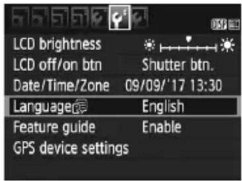 CANON EOS Rebel T7 - Display the menu screen. - 1