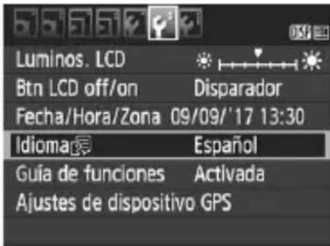 CANON EOS Rebel T7 - Muestre la pantalla de menu. - 1