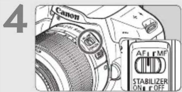 CANON EOS Rebel T7 - Attach the lens (p.36). - 1