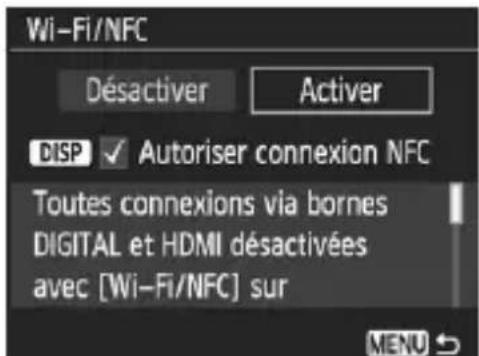 CANON EOS Rebel T7 - Sélectionnez [Wi-Fi/NFC]. - 1