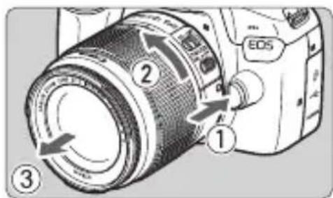 CANON EOS Rebel T7 - Detaching the Lens - 1