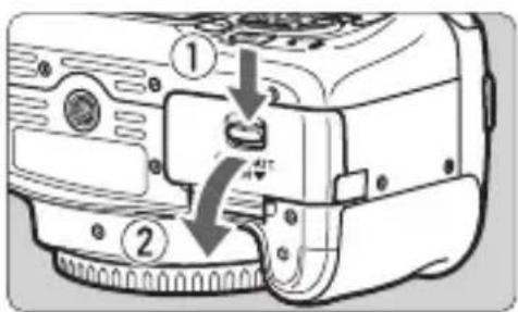 CANON EOS Rebel T7 - Installing the Battery and Card - 1