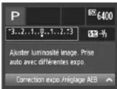 CANON EOS Rebel T7 - - Contrôle rapide (exemple) - 1
