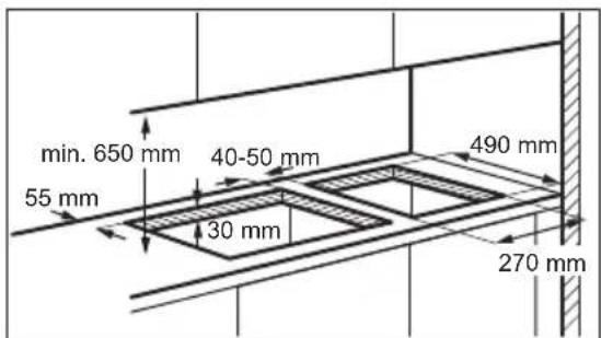 JUNO JKSI300R8 - Installation de plusieurs tables de cuisson - 1