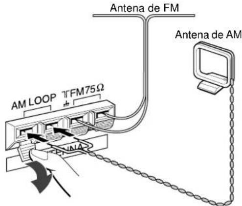 AIWA AVD77 - CONEXION DE LAS ANTENAS SUMINISTRADAS ③ - 1