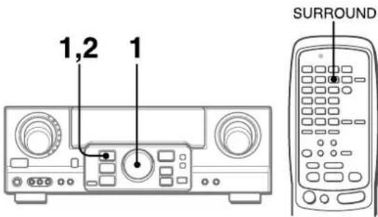 AIWA AVD77 - PARA SELECCIONAR UN MODO DOLBY SURROUND - 1