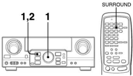 AIWA AVD77 - POUR SELECTIONNER UN MODE DOLBY SURROUND - 1