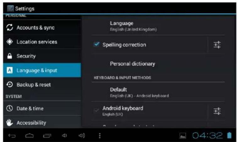 i-Joy Arrow - Language & input - 1