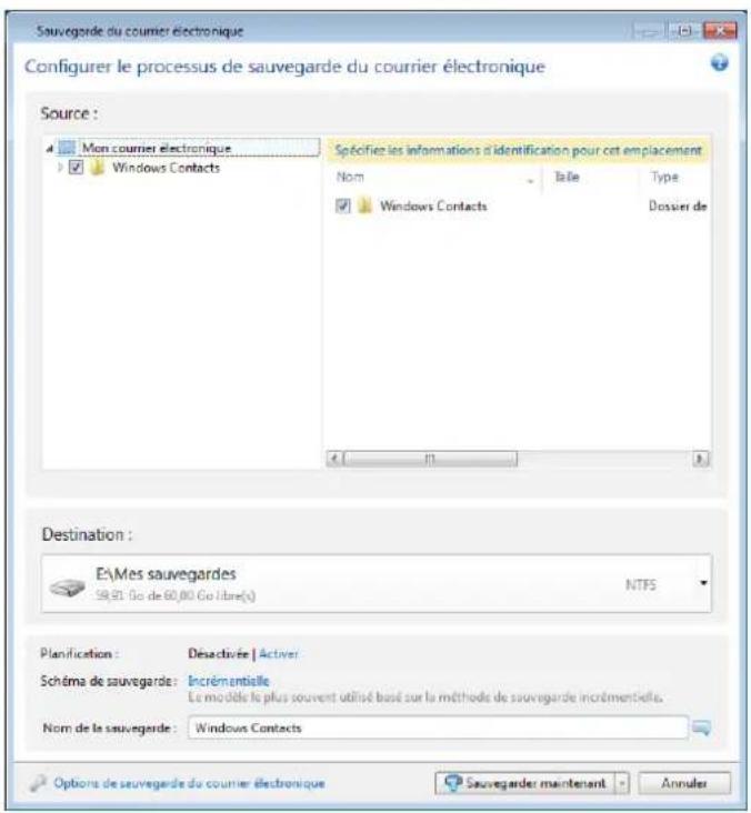 ACRONIS True Image 2014 - sauvegarde de courriers électroniques - 1