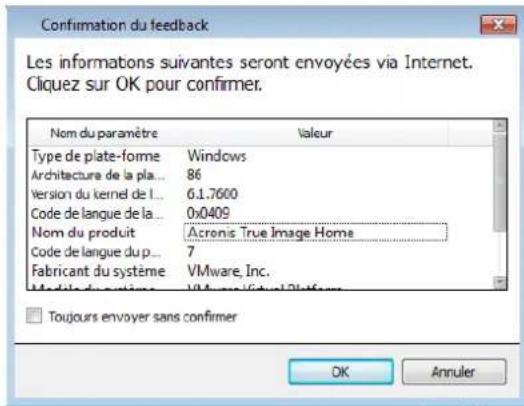 ACRONIS True Image 2014 - Après la génération du rapport : - 2