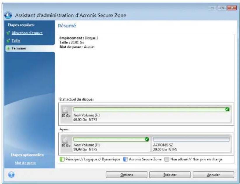 ACRONIS True Image 2014 - Résumé d'Acronis Secure Zone - 1