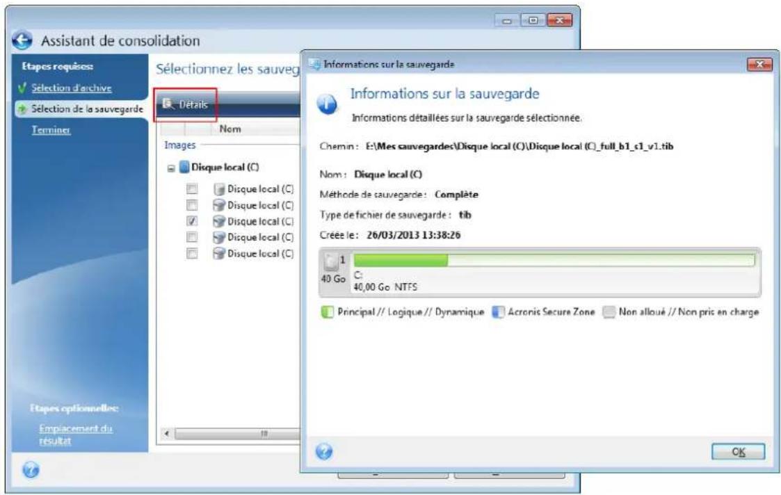 ACRONIS True Image 2014 - Informations sur la sauvegarde - 1