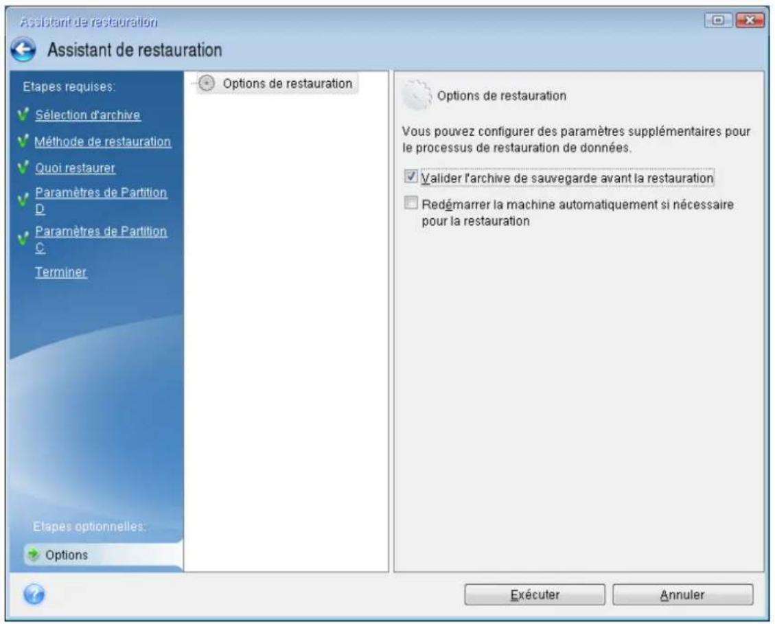 ACRONIS True Image 2014 - Préparation à la restauration - 1