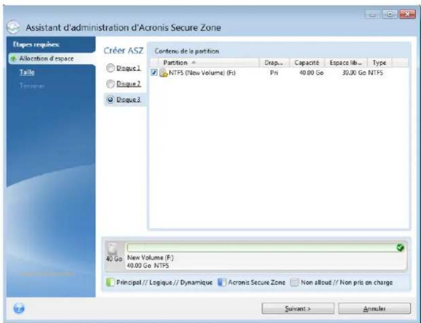 ACRONIS True Image 2014 - Sélection des partitions - 1