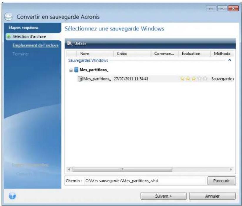 ACRONIS True Image 2014 - Conversion d'une sauvegarde Windows - 1