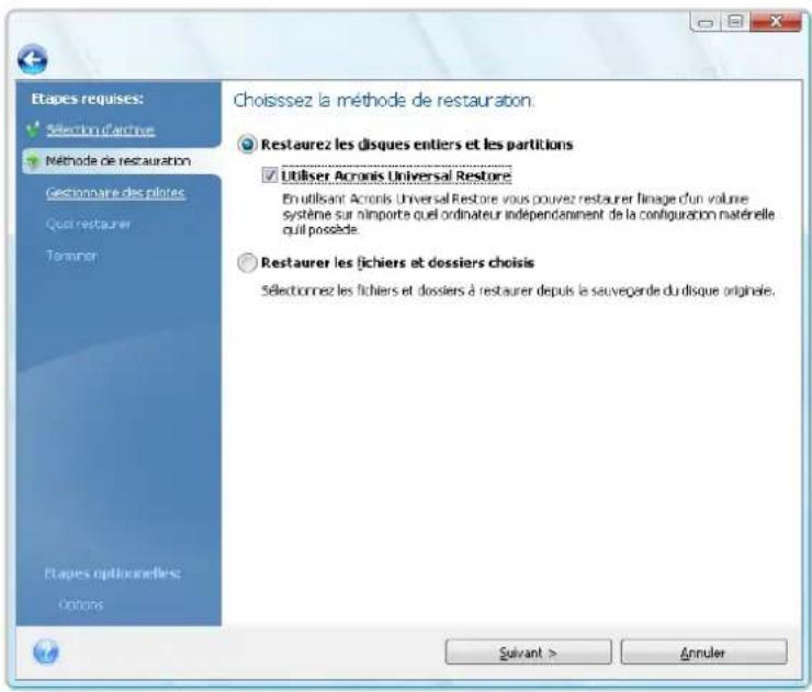 ACRONIS True Image 2014 - Restauration de votre système à l'aide du support des secours d'Acronis Universal Restore - 1