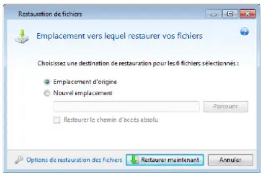 ACRONIS True Image 2014 - Pour restaurer des fichiers et dossiers à partir de Backup Explorer : - 1
