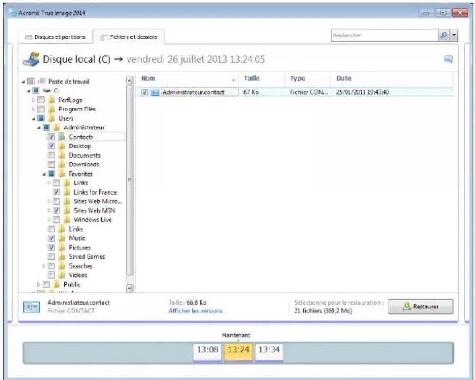 ACRONIS True Image 2014 - Règles de sélection - 1