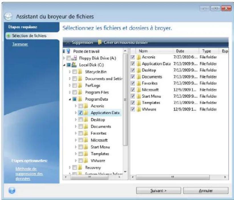 ACRONIS True Image 2014 - Sélectionnez les fichiers/dossiers - 1
